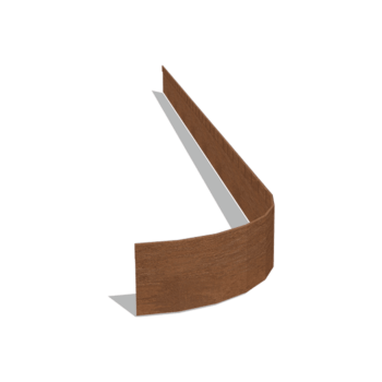 Obrobe za gredice iz jekla corten sploščeno FLEX 13 cm (dolžina 240 cm)