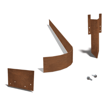 Obrobe za gredice iz jekla corten sploščeno FLEX 13 cm komplet na 24 metrov