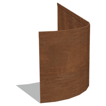 Obrobe za gredice iz jekla corten sploščeno FLEX 35 cm (dolžina 150 cm)
