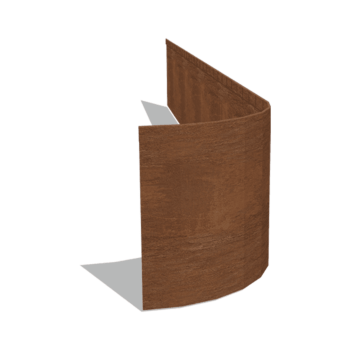 Obrobe za gredice iz jekla corten sploščeno FLEX 35 cm (dolžina 240 cm)