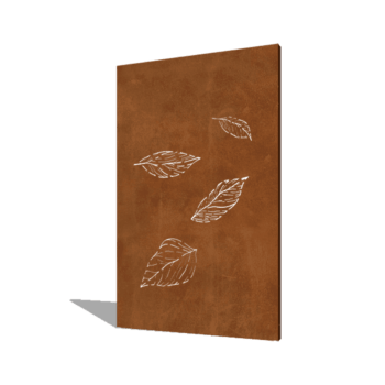Vrtna plošča iz jekla corten majhni padajoči listi 120 x 6 x 190 cm