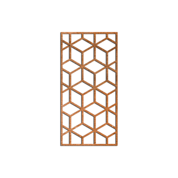 Stenska dekoracija iz jekla corten Geometrijske oblike 2.0