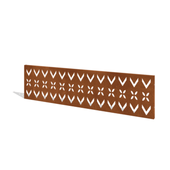 Vrtna ograja iz jekla corten H ploščo V 180 x 47,5 cm