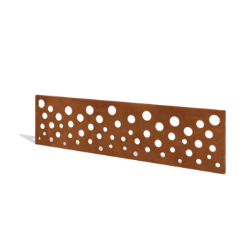 Vrtna ograja iz jekla corten H ploščo B 180 x 47,5 cm
