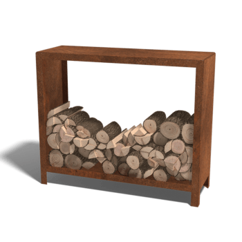 Stojalo za drva iz jekla corten Indiana 100 x 120 x 40 cm