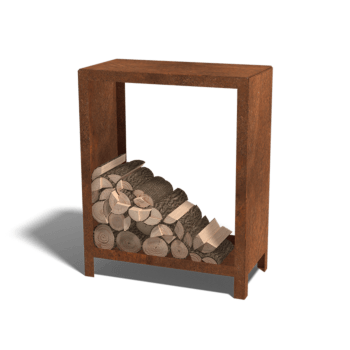 Stojalo za drva iz jekla corten Indiana 100 x 80 x 40 cm