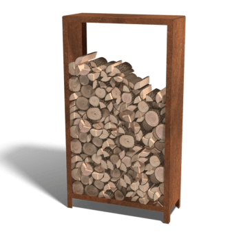 Stojalo za drva iz jekla corten Indiana 180 x 100 x 40 cm