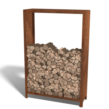 Stojalo za drva iz jekla corten Indiana 180 x 120 x 40 cm