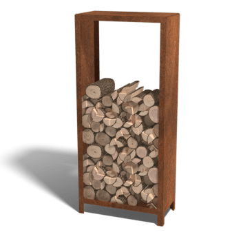 Stojalo za drva iz jekla corten Indiana 180 x 80 x 40 cm