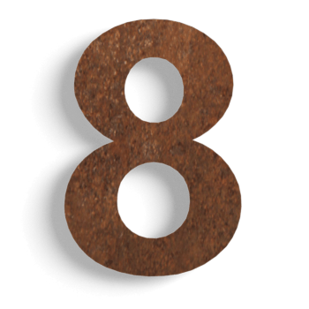 Hišna številka iz jekla corten 8 - 50 cm