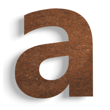 Hišna številka iz jekla corten a - 10 cm