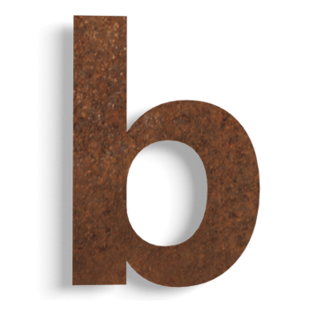 Hišna številka iz jekla corten b - 15 cm