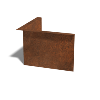 Obrobe za gredice iz jekla corten pod kotom 22 cm notranji kot