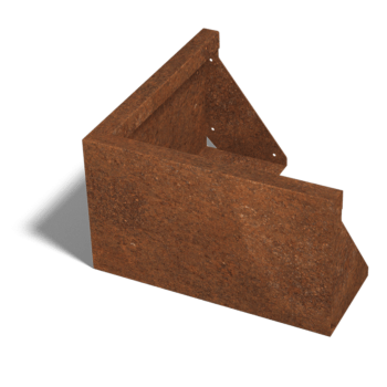 Škarpa iz jekla corten zunanji kot 50 x 50 cm (višina 30 cm)