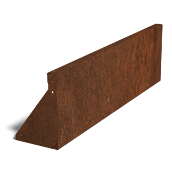 Škarpa iz jekla corten ravno 100 cm (višina 30 cm)