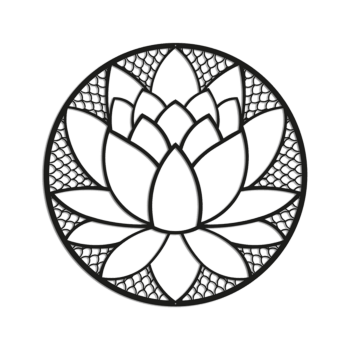 Kovinski stenska dekoracija Lotus