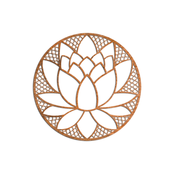 Stenska dekoracija iz jekla corten Lotus
