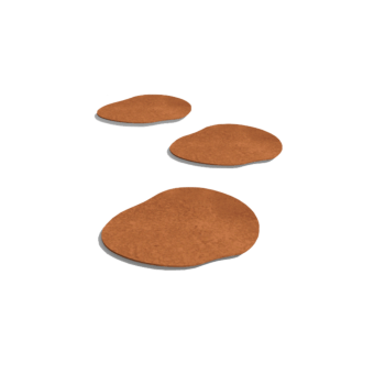 Pohodna plošča iz jekla corten Organska 30 x 30 cm