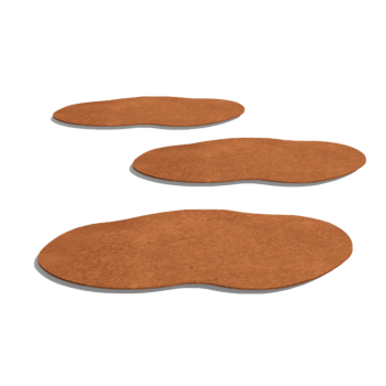 Pohodna plošča iz jekla corten Organska 50 x 25 cm