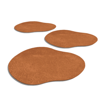 Pohodna plošča iz jekla corten Organska 50 x 50 cm