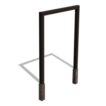 Pergola iz prašno barvanega jekla ravno 200 cm
