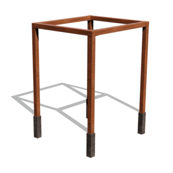 Pergola iz jekla corten nastavitev kvadrat 224 x 200 cm