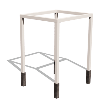 Pergola iz prašno barvanega jekla nastavitev kvadrat 224 x 200 cm