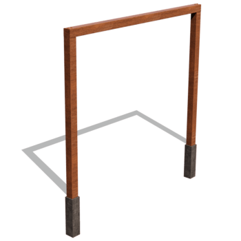 Pergola iz jekla corten ravno 300 cm