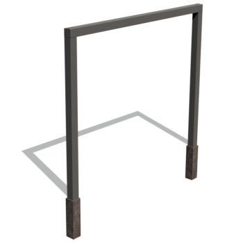 Pergola iz prašno barvanega jekla ravno 300 cm