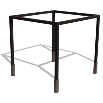 Pergola iz prašno barvanega jekla nastavitev kvadrat 324 x 300 cm