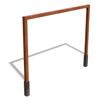 Pergola iz jekla corten ravno 400 cm