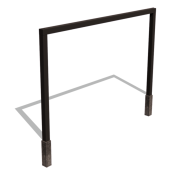 Pergola iz prašno barvanega jekla ravno 400 cm