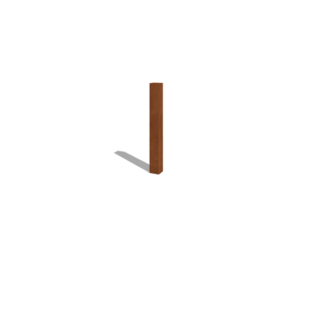 Ograjni steber iz jekla corten 100 cm