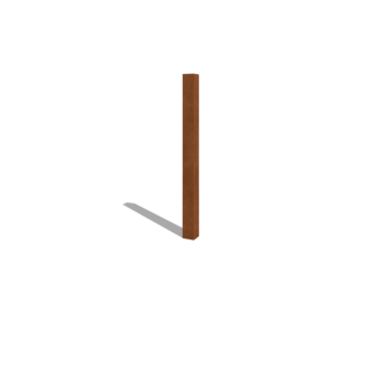Ograjni steber iz jekla corten 150 cm