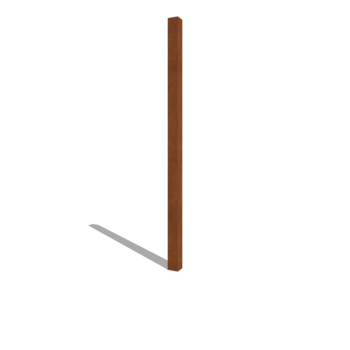 Ograjni steber iz jekla corten 200 cm