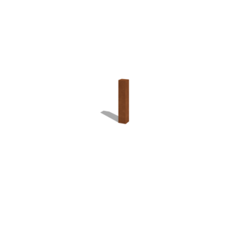 Ograjni steber iz jekla corten 60 cm