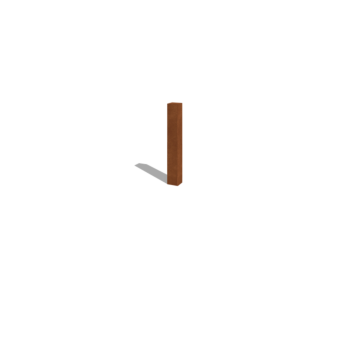 Ograjni steber iz jekla corten 80 cm