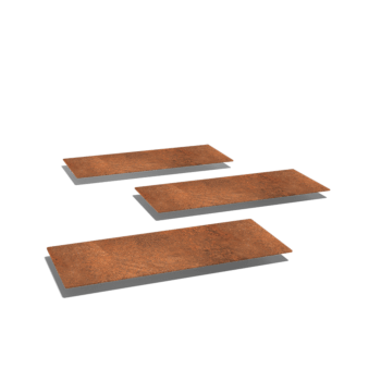 Pohodna plošča iz jekla corten Pravokotnik 60 x 25 cm