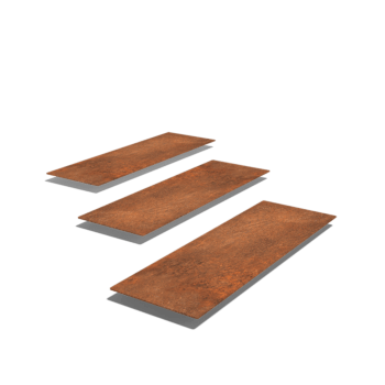 Pohodna plošča iz jekla corten Pravokotnik 75 x 25 cm