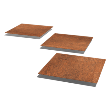 Pohodna plošča iz jekla corten Kvadrat 40 x 40 cm