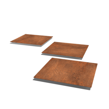 Pohodna plošča iz jekla corten Kvadrat 50 x 50 cm