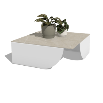 Aluminija klubska mizica Savuto 80 x 80 x 30 cm