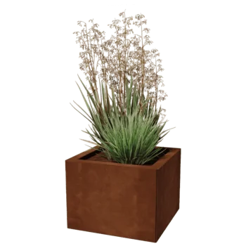 Corten jekleno korito za rože - Kvadrat - 40 x 40 cm