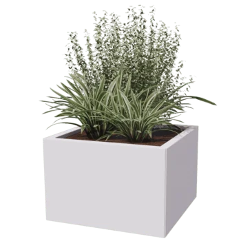 Jekleno korito za rože - Kvadrat - 60 x 60 cm