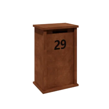 Corten jekleni poštni nabiralnik - Arizona M - 60 x 40 x 100 cm