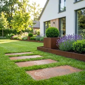 Corten jeklena stopna plošča - Pravokotnik - 60 x 25 cm