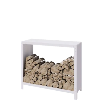 Jekleni regal za drva - Indiana - 120 x 40 x 100 cm - RAL9010 mat (bela)