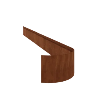Corten jekleni vrtni robnik - Sploščen FLEX - Višina 23 cm - 150 cm