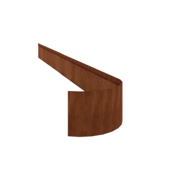 Corten jekleni vrtni robnik - Sploščen FLEX - Višina 23 cm - 240 cm
