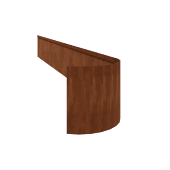 Corten jekleni vrtni robnik - Sploščen FLEX - Višina 35 cm - 240 cm